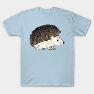 Cute prickly hedgehog cartoon illustration T-Shirt